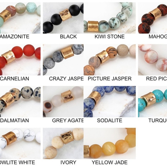 Natural stone beaded stretch Bracelet jewelry - Picture 4 of 8